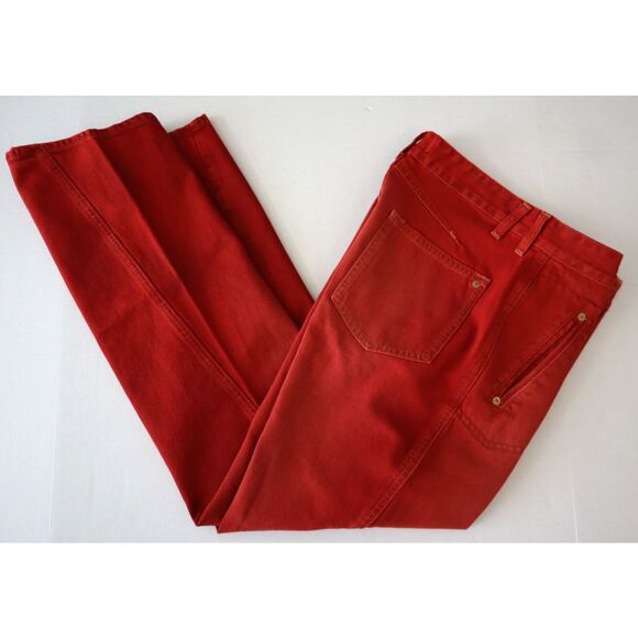 We The Free x FP OB2152895 Women Sz 24 Red Carnivale Low Rise Bootcut Jeans - Picture 9 of 10
